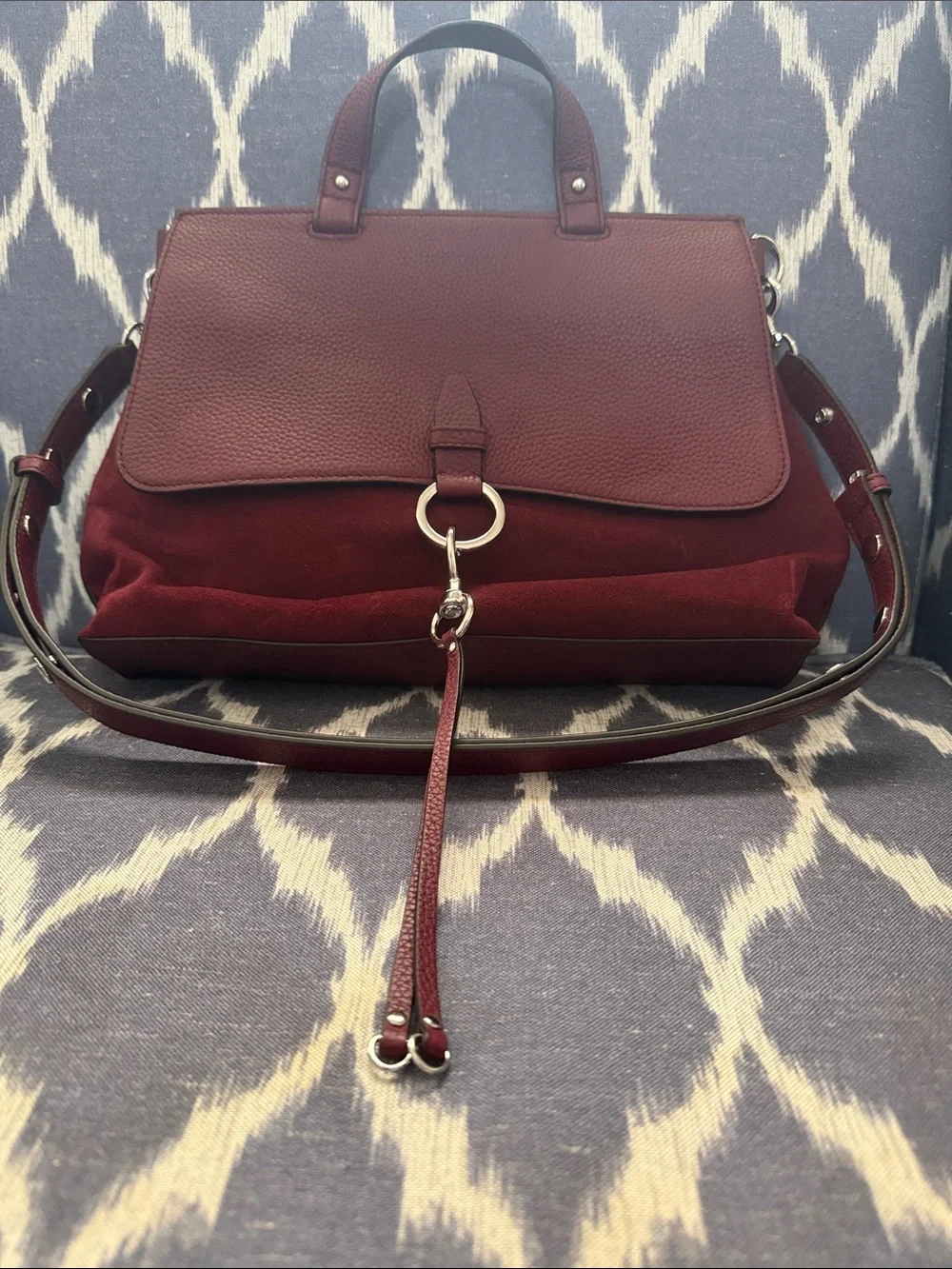Rebecca Minkoff Leather & Suede Top-Handle Bag
